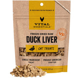 Vital Essentials Freeze-Dried Duck Liver Treats for Cats, 0.9-oz