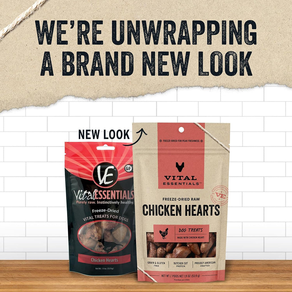 Vital Essentials Freeze-Dried Raw Chicken Hearts Treats For Dogs