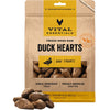 Vital Essentials Freeze-Dried Raw Duck Hearts Dog Treats, 10-oz