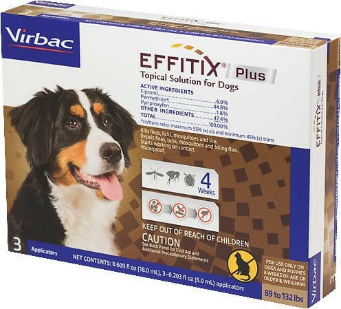Effitix Plus for Extra Large Dogs, 89-132 lbs, 3 Doses