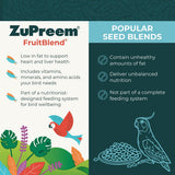 ZuPreem Avian Breeding Formula FruitBlend Bird Food Parrots & Conures, 2-lb